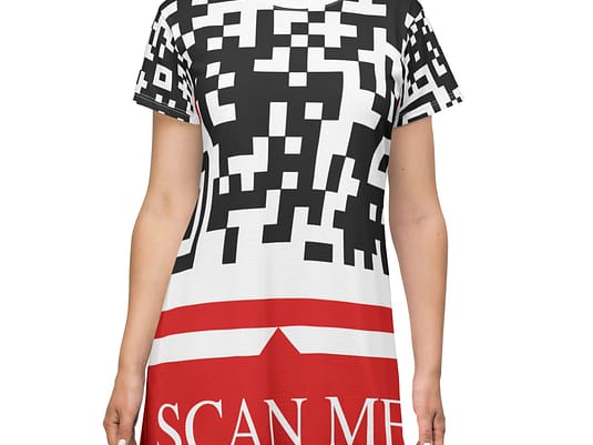 QR Code T-Shirt Dress -