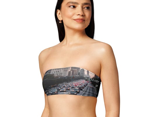 Recycled bandeau bikini top