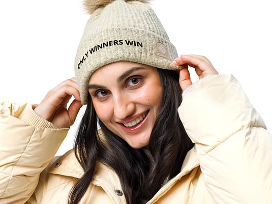 Columbia pom-pom beanie